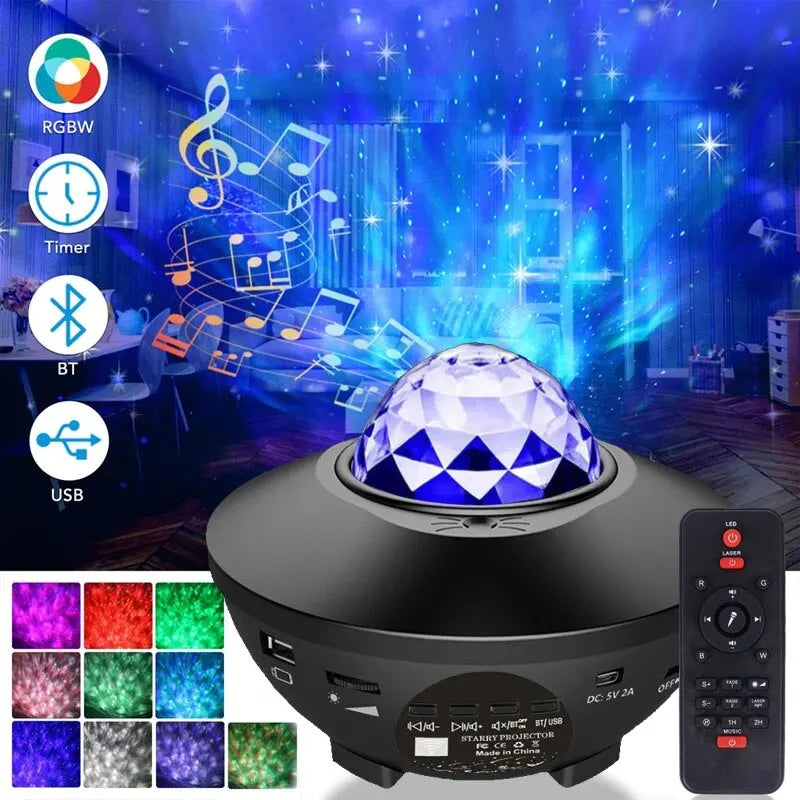 projecteur galaxie - Enceinte musicale Ocean Wave™