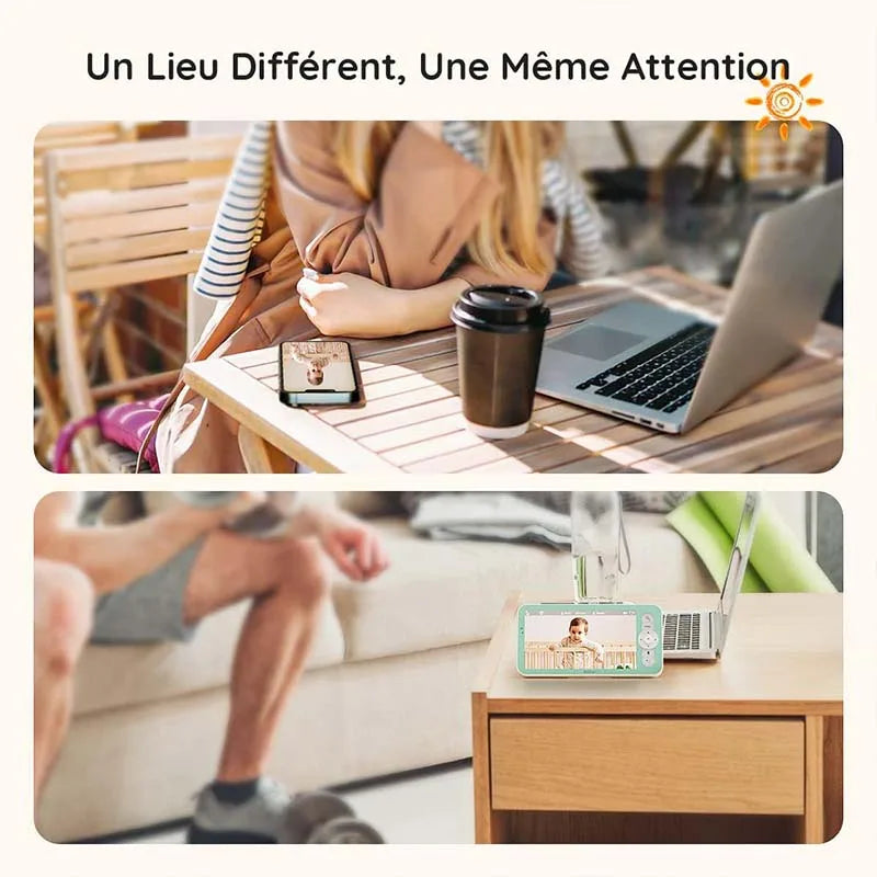 Moniteur vidéo pour bébé - verte