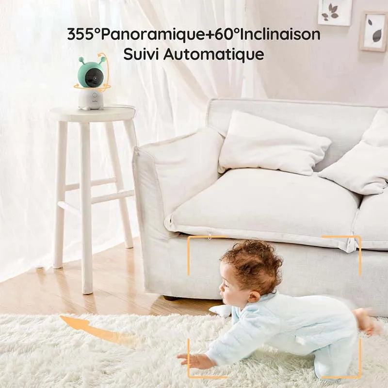 Moniteur vidéo pour bébé - verte