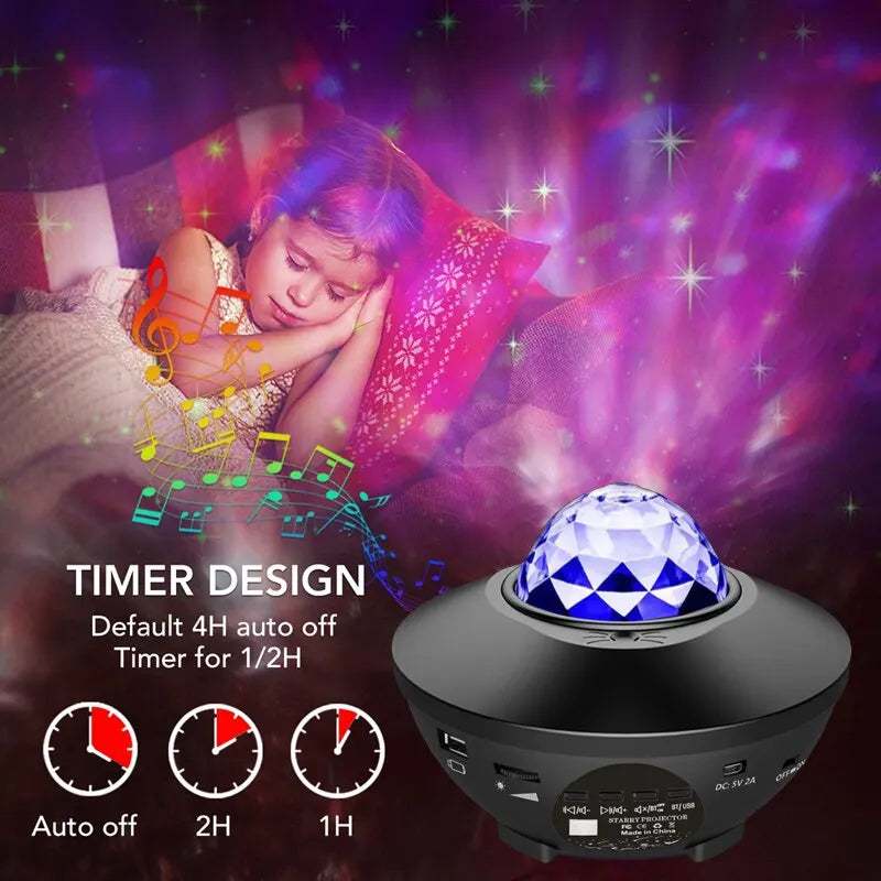 projecteur galaxie - Enceinte musicale Ocean Wave™