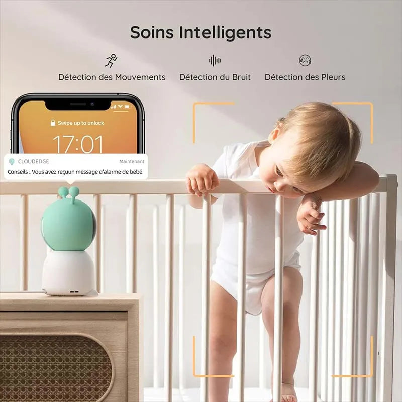 Moniteur vidéo pour bébé - verte