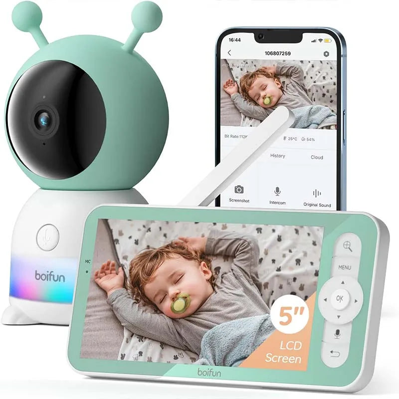 Moniteur vidéo pour bébé - verte