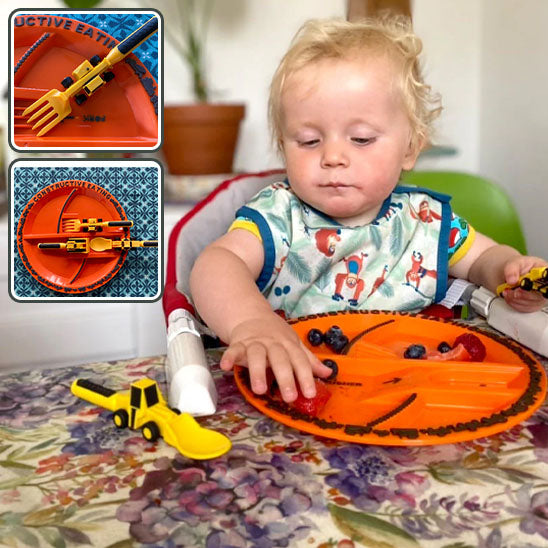 Assiette apprentissage alimentaire - Ensemble-de-vaisselle-britannique-pour-enfants™