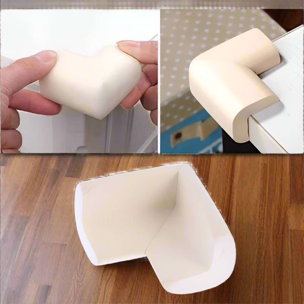 Protecteur de Coin de Table - BabySafetyCornerProtector™ - Blanc - Bébé Surdoue