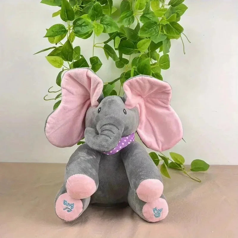 Éléphant animé - Éléphant en peluche animé chantant avec oreilles mobiles
