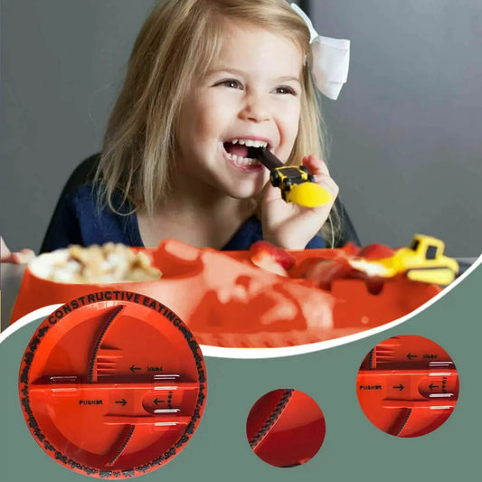 Assiette apprentissage alimentaire - Ensemble-de-vaisselle-britannique-pour-enfants™