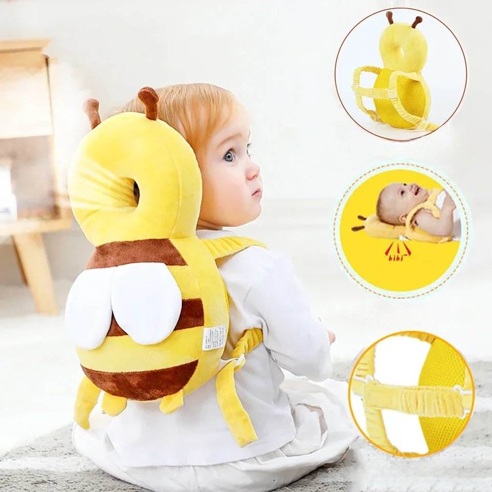 Coussin Bébé - BabyHeadBackProtector™ - Jaune - Bébé Surdoue